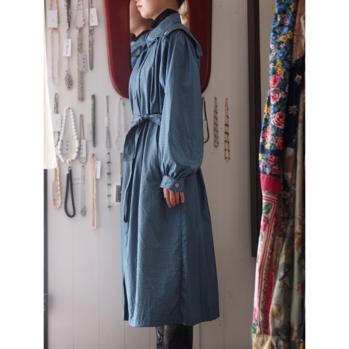 long coat / blue ロングコート 青 | Vintage.City 古着屋、古着コーデ情報を発信