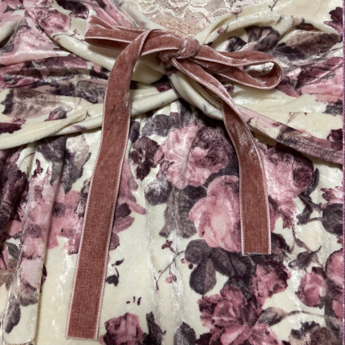 J-Y2K❤︎sweet boho  velour floral tunic | Vintage.City 빈티지숍, 빈티지 코디 정보