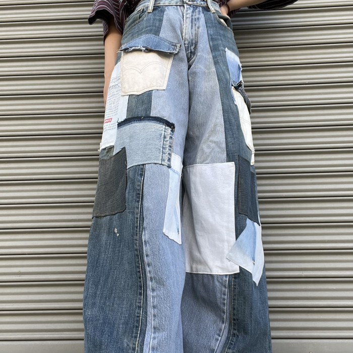 Remake Levi's Denim Hakama Pants | Vintage.City 古着屋、古着コーデ情報を発信