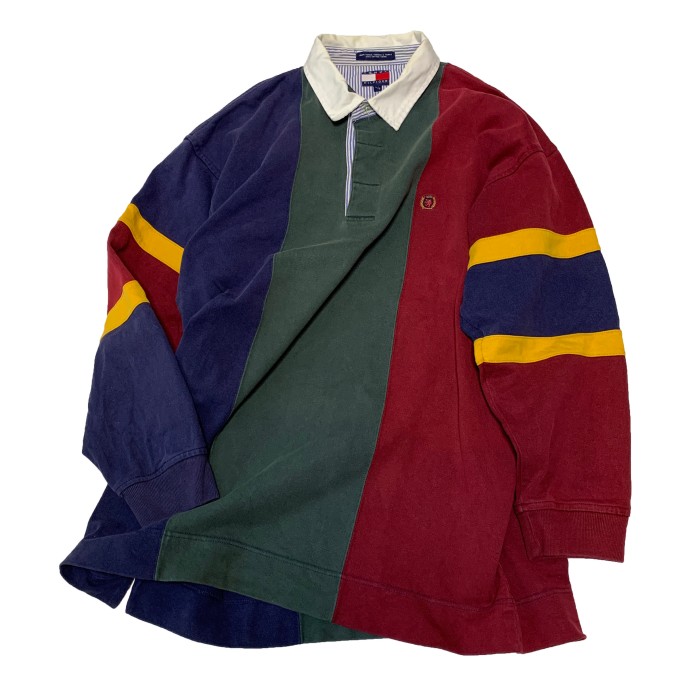90s Tommy トミーヒルフィガー　マルチカラー ラガーシャツ | Vintage.City 빈티지숍, 빈티지 코디 정보