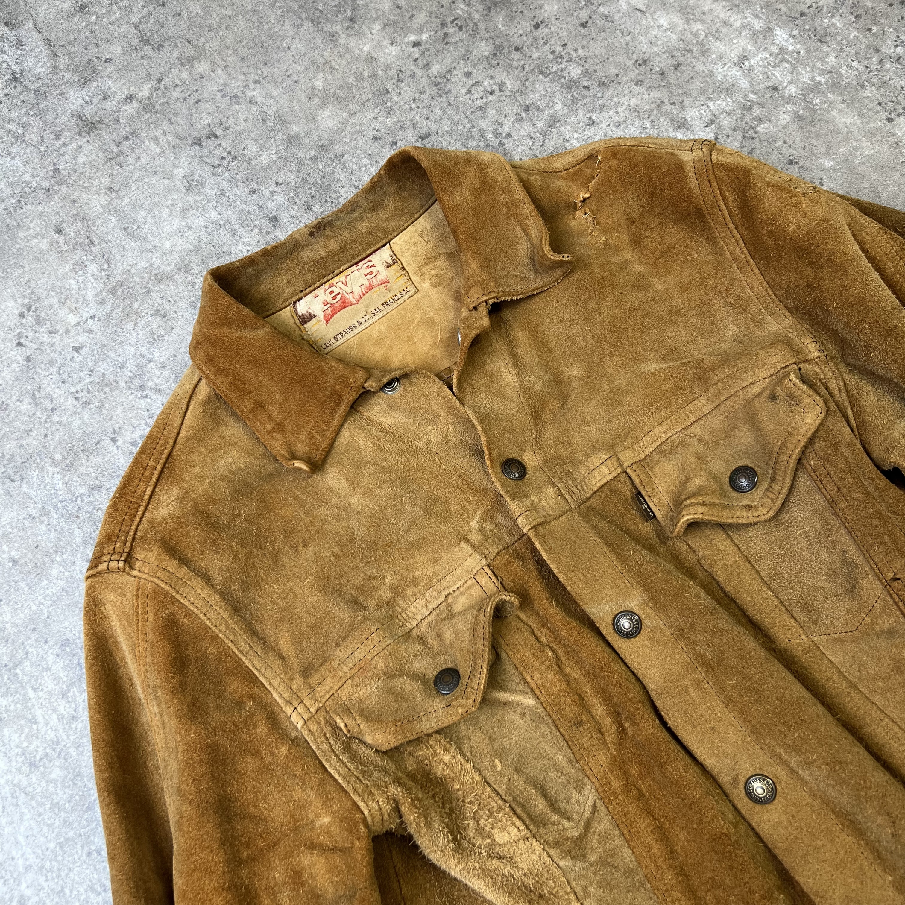 60s Levi's suede trucker jacket | Vintage.City