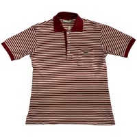 Chemise Lacoste Striped Polo Tee Red | Vintage.City ヴィンテージ 古着