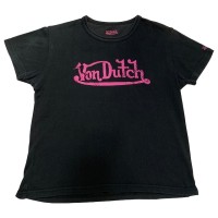 Von Dutch Logo Tee Black / Pink | Vintage.City ヴィンテージ 古着