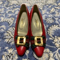 Yves Saint Laurent Ribbon Pumps Red | Vintage.City ヴィンテージ 古着