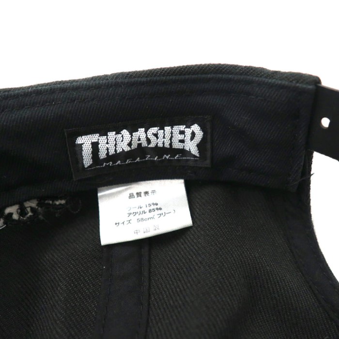 THRASHER スナップバックキャップ FREE ブラック アクリル | Vintage.City 古着屋、古着コーデ情報を発信