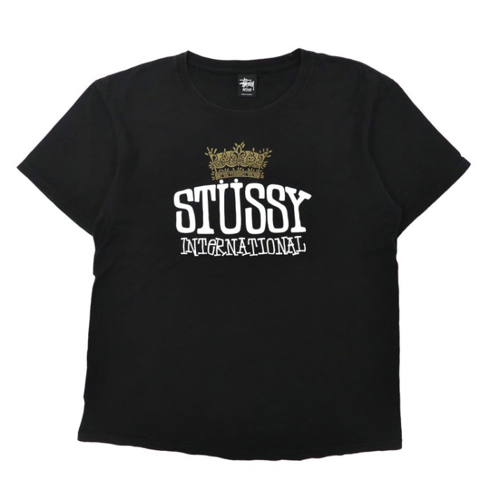 STUSSY ロゴプリントTシャツ M ブラック コットン メキシコ製 | Vintage.City 古着屋、古着コーデ情報を発信
