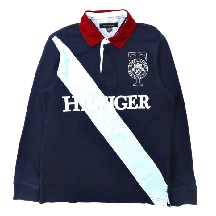 TOMMY HILFIGER ビッグサイズ ラガーシャツ XS ネイビー | Vintage.City 古着屋、古着コーデ情報を発信