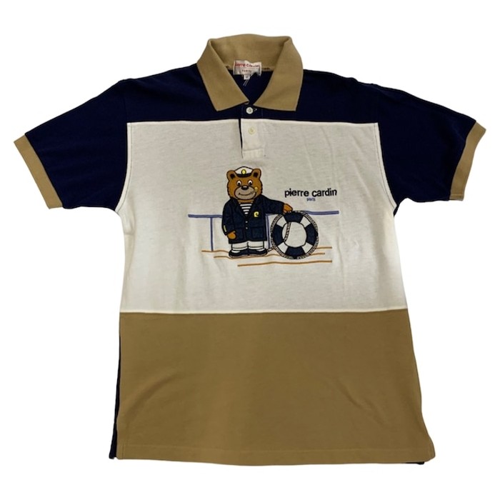 Pierre Cardin Marine Bear Polo Tee Navy | Vintage.City 古着屋、古着コーデ情報を発信