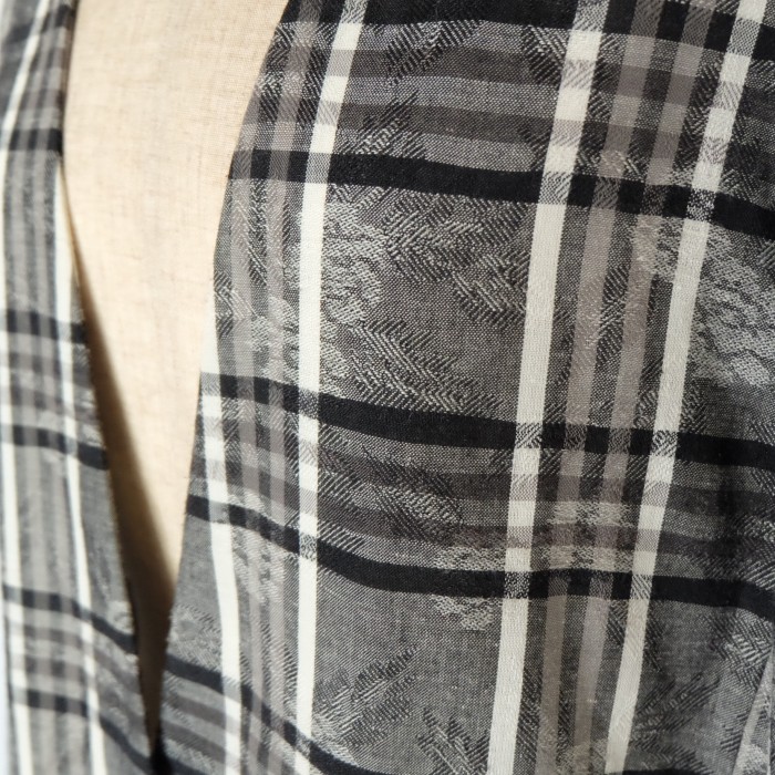 Black&White floral plaid Jacket | Vintage.City 古着屋、古着コーデ情報を発信