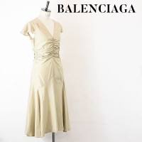 BALENCIAGA バレンシアガ レディース ギャザー ワンピース 36 | Vintage.City 古着屋、古着コーデ情報を発信