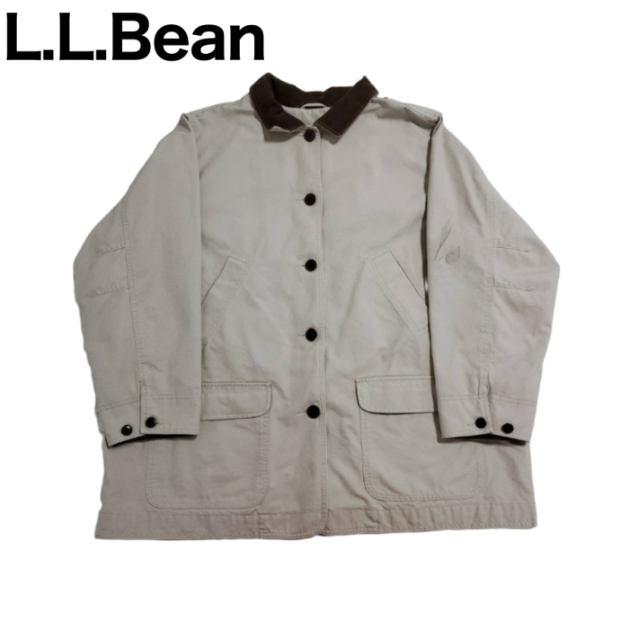 L.L.Bean ハンティングジャケット カバーオール ベージュ 薄茶 綿
