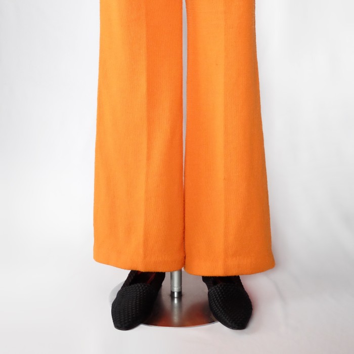 Vintage orange knit flare pants | Vintage.City 빈티지숍, 빈티지 코디 정보