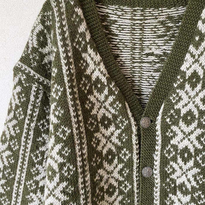 nordic knit cardigan ノルディック柄 ニットカーディガン セ | Vintage.City 古着屋、古着コーデ情報を発信