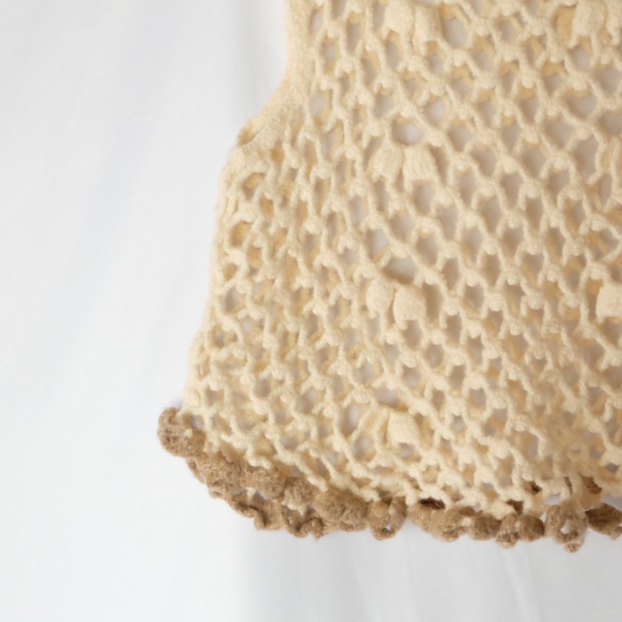 Vintage mesh knit flared tops | Vintage.City 古着屋、古着コーデ情報を発信