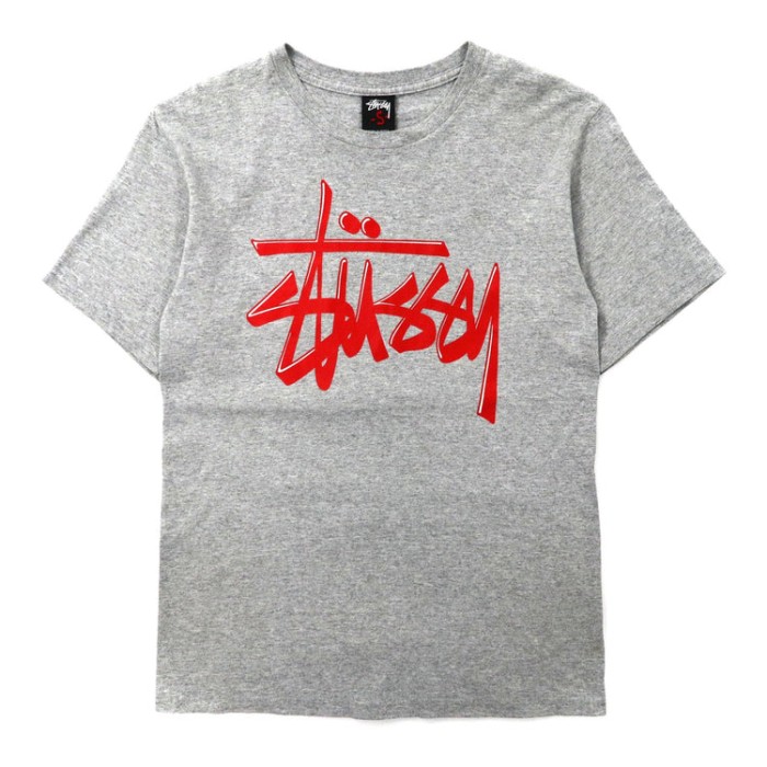 STUSSY ロゴプリントTシャツ S グレー コットン メキシコ製 | Vintage.City