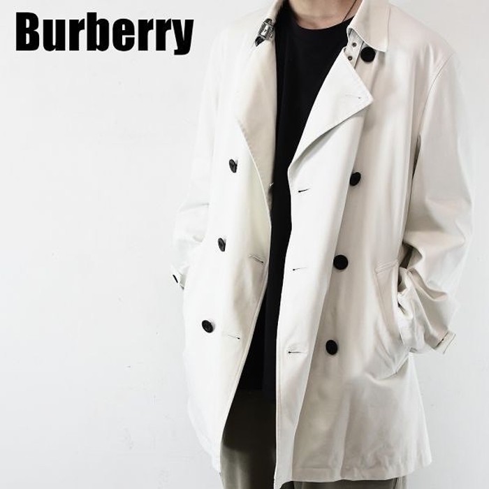 BURBERRY BLACK LABEL メンズ トレンチコート ホワイト L | Vintage.City
