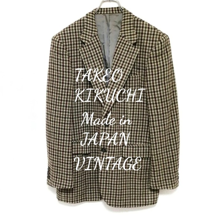 日本製　TAKEO KIKUCHI　千鳥格子　チェック ウールツイードジャケット | Vintage.City 古着屋、古着コーデ情報を発信