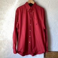 NAUTICA 真っ赤なボタンダウンシャツ　　　lshｰ11 | Vintage.City ヴィンテージ 古着
