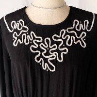 Vintage cord embroidery black dress | Vintage.City ヴィンテージ 古着