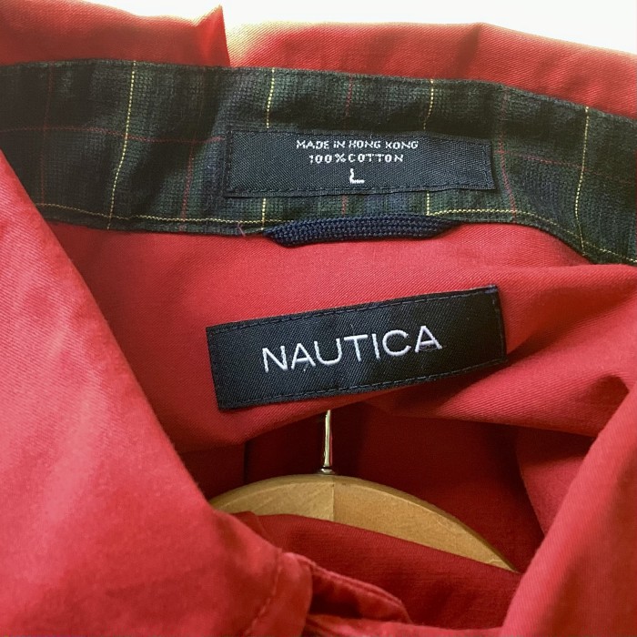 NAUTICA 真っ赤なボタンダウンシャツ　　　lshｰ11 | Vintage.City 빈티지숍, 빈티지 코디 정보