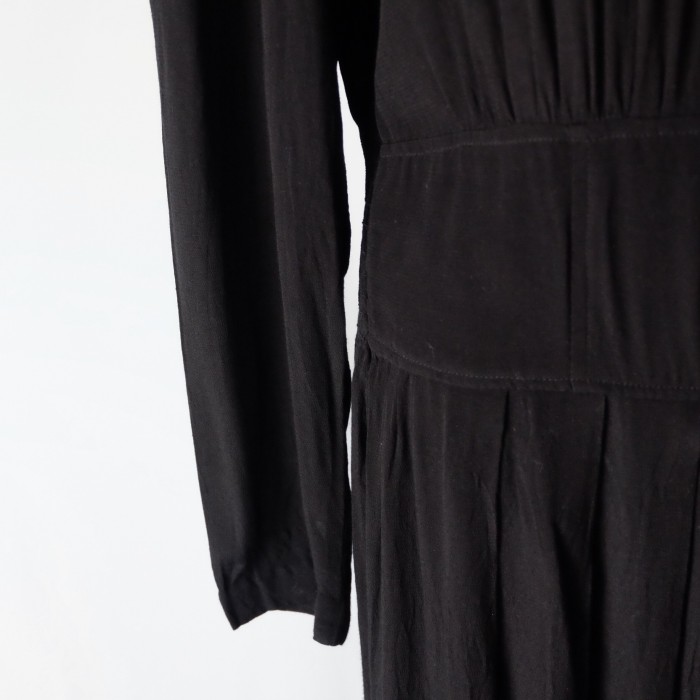 Vintage cord embroidery black dress | Vintage.City 빈티지숍, 빈티지 코디 정보