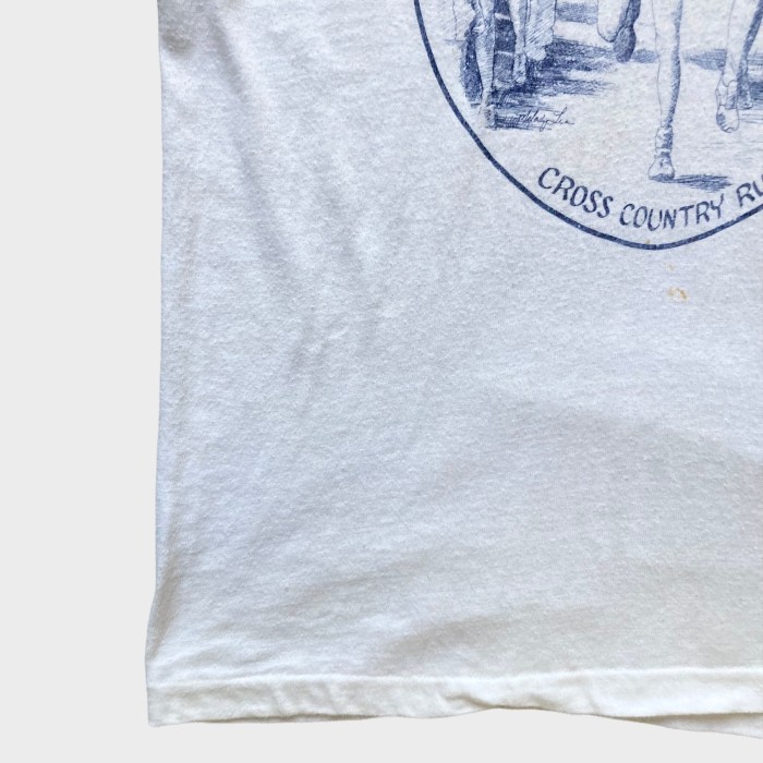80’s Hanes “Cross Country” Print Ringer | Vintage.City 빈티지숍, 빈티지 코디 정보