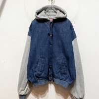 "Basic" Denim × Sweat Hooded Jacket | Vintage.City ヴィンテージ 古着