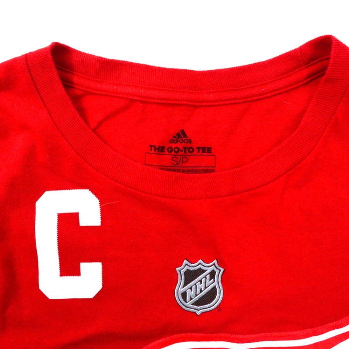 ADIDAS プリントTシャツ S レッド コットン ナンバリング NHL | Vintage.City 古着屋、古着コーデ情報を発信