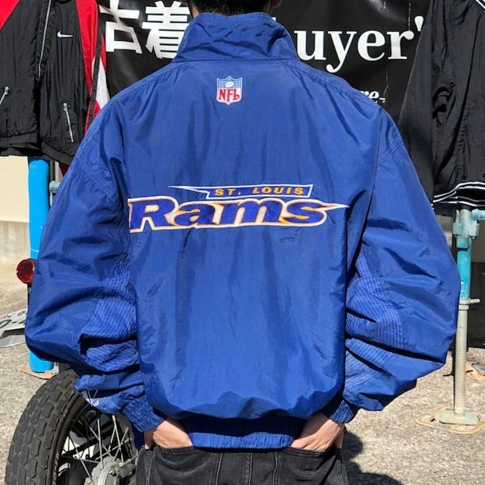 【NFL公式　Rams】ナイロンブルゾン　ジャケット　ラムズ　刺繍