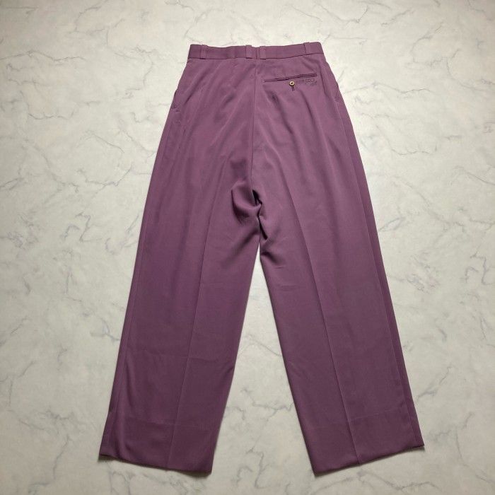 KENZO ケンゾー 90's ナイロン ワイド スラックス サイズ5 紫