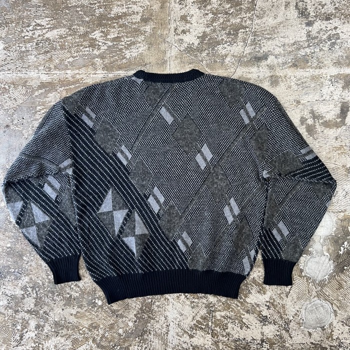 90's leather×knit switching knit fc-308 | Vintage.City 빈티지숍, 빈티지 코디 정보