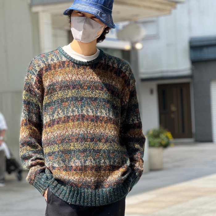 90's patterned mohair knit fc-309 | Vintage.City 古着屋、古着コーデ情報を発信