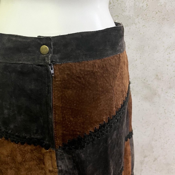 ツギハギスウェードレザースカート/2204 | Vintage.City 빈티지숍, 빈티지 코디 정보