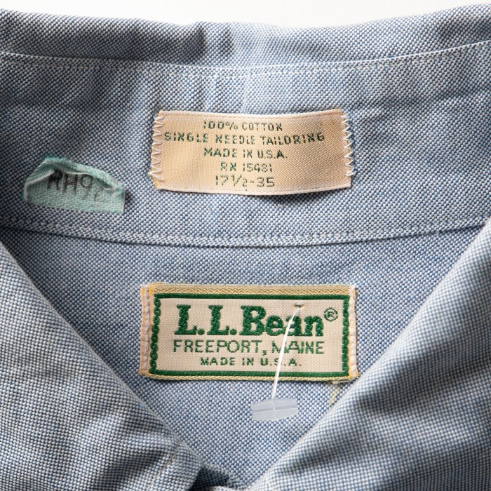 未使用】80s L.L.Bean BD オックスフォード シャツ ビッグサイズ 