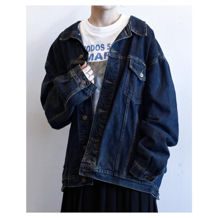EURO “Wrangler” Loose Denim Jacket | Vintage.City 古着屋、古着コーデ情報を発信