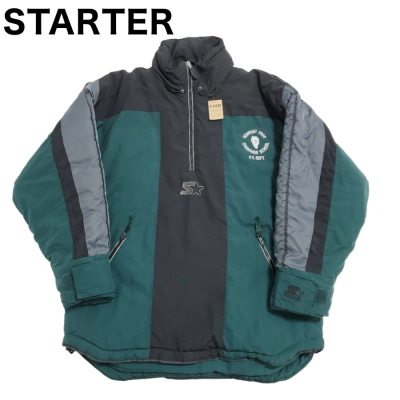 STARTER(スターター) 中綿ハーフジッププルオーバー Lサイズ 緑 黒 