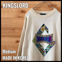 【KINGSLORD】韓国製 デザインニット セーター 刺繍 EXCEL 古着 | Vintage.City ヴィンテージ 古着