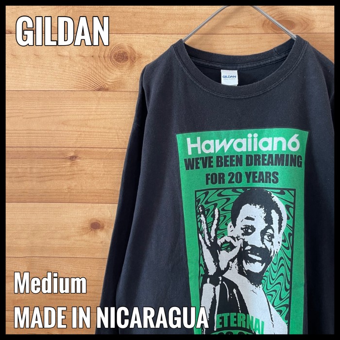 GILDAN】Hawaiian6 長袖 ロンT バンドTシャツ プリント 古着 | Vintage ...