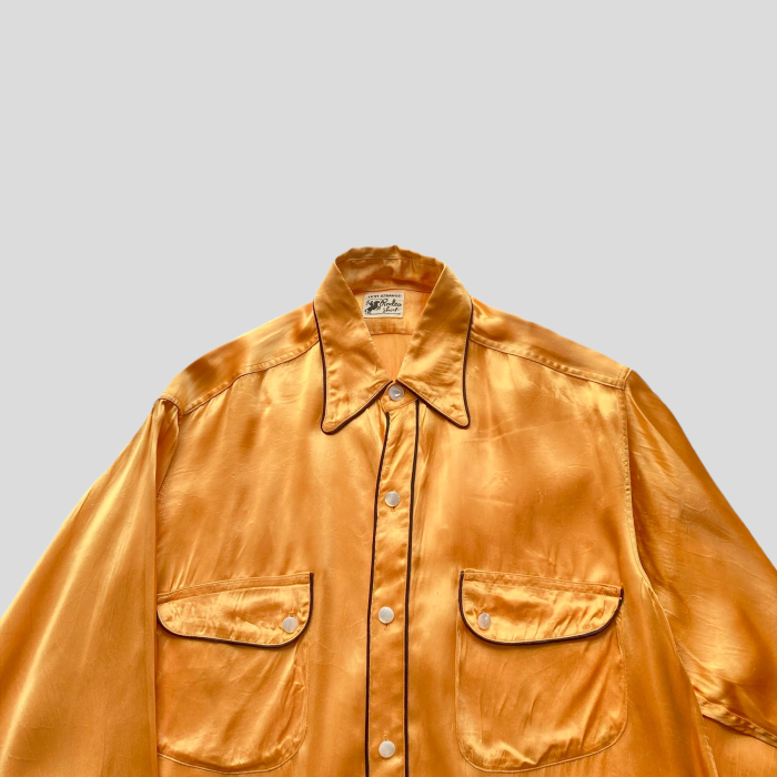 30-40's LEVI'S Rayon Satin Shirt ロデオシャツ | Vintage.City