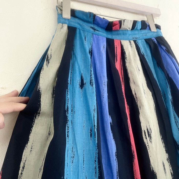 Euro vintage colorful stripe skirt | Vintage.City 古着屋、古着コーデ情報を発信