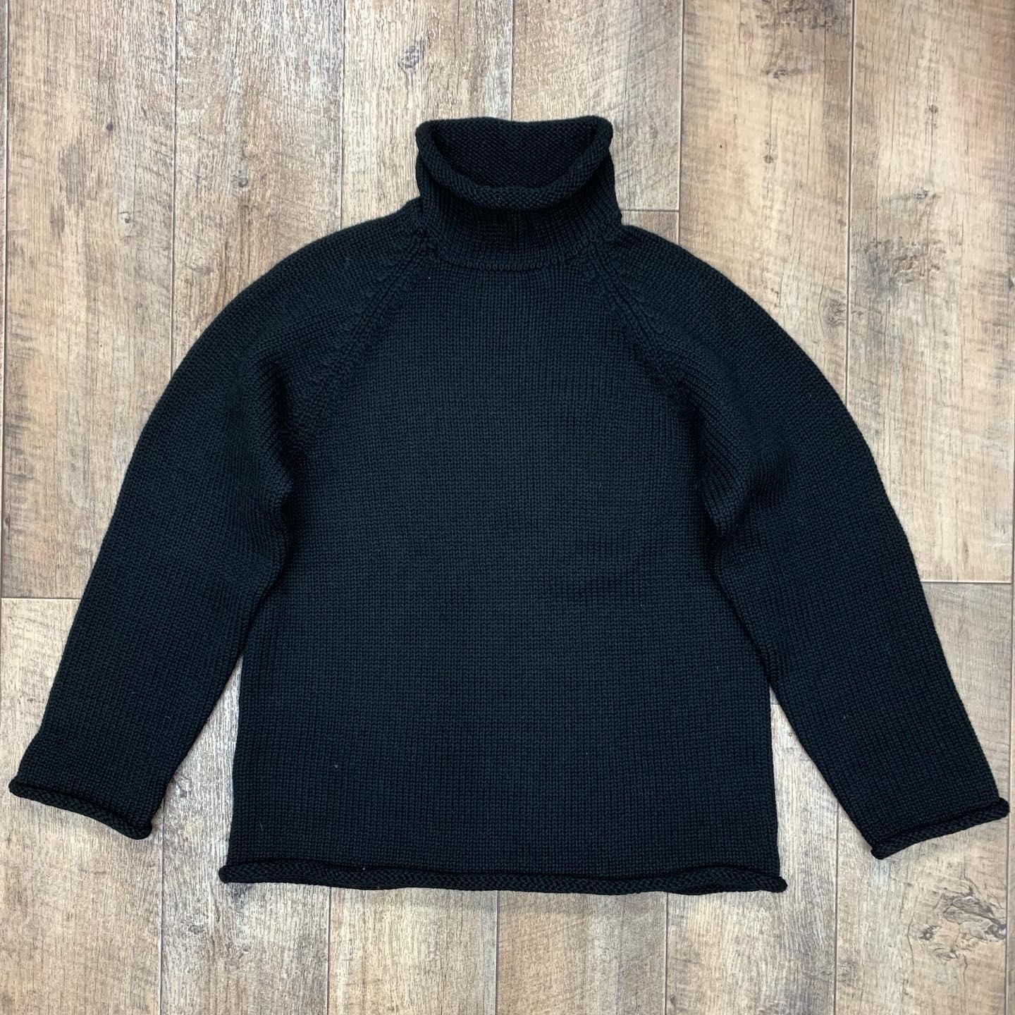 90'S J.CREW 旧タグ ウール ロールネックセーター ブラック | Vintage.City