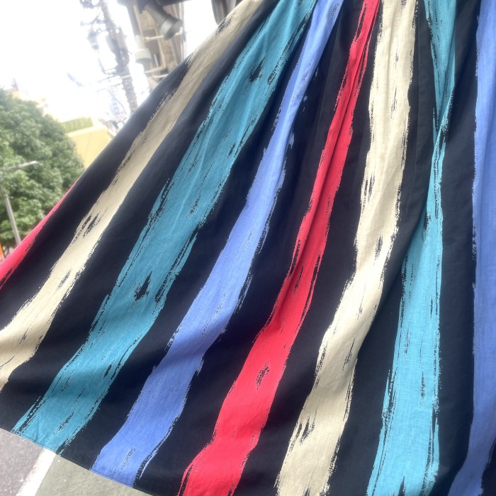 Euro vintage colorful stripe skirt | Vintage.City 빈티지숍, 빈티지 코디 정보