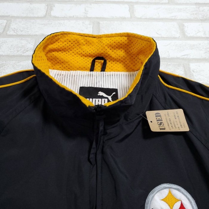 [571]PUMA  Steelers ナイロンジャケット 黒 Mポリエステル | Vintage.City 빈티지숍, 빈티지 코디 정보