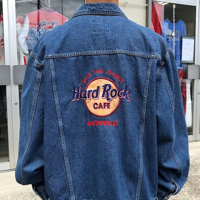 90s- ハードロックカフェ デニムジャケット 両胸ポケット ストリート | Vintage.City 古着屋、古着コーデ情報を発信