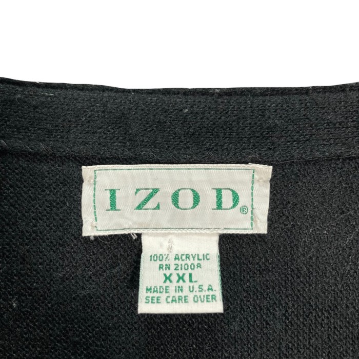 80s IZOD USA Acrylic cardigan BLK | Vintage.City 古着屋、古着コーデ情報を発信