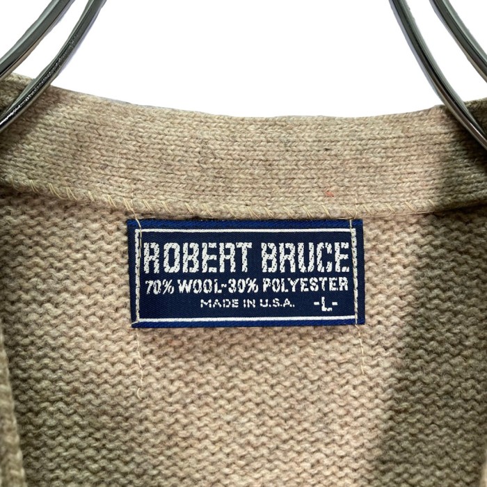 80s ROBERT BRUCE wool mix knit vest | Vintage.City