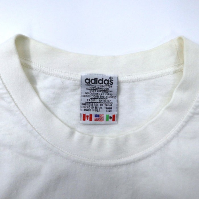 アディダス☆USA製ビッグロゴ・トレフォイルロゴプリントゲームシャツ 90s