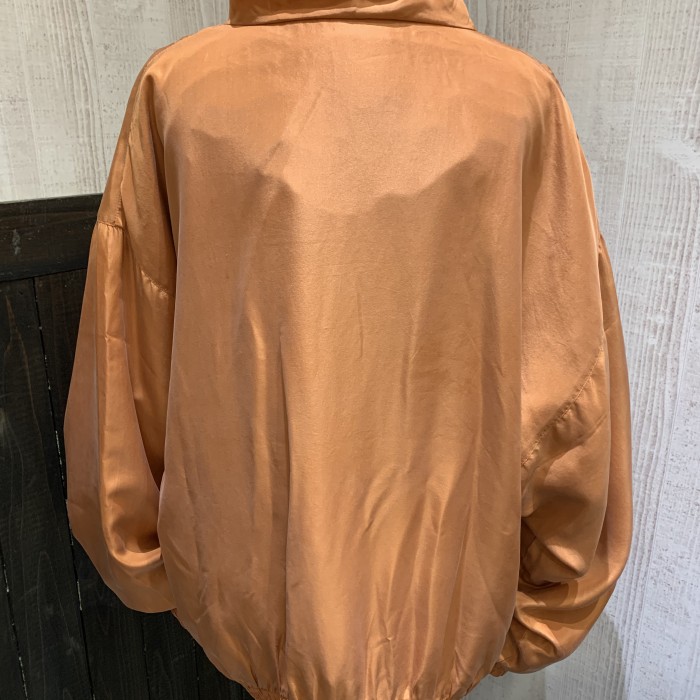 90s CASUAL ISLE テラコッタ オレンジ カラー シルク ジャケット | Vintage.City 古着屋、古着コーデ情報を発信