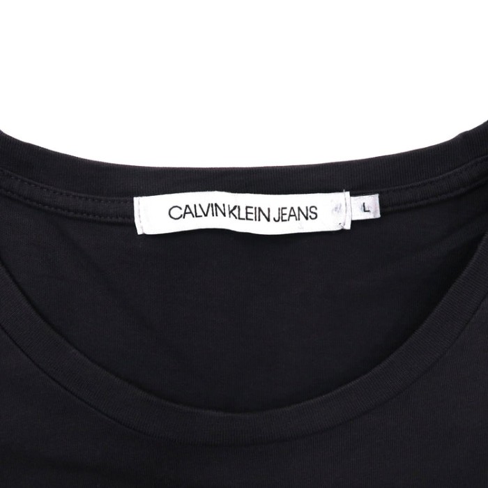 CALVIN KLEIN JEANS ボックスロゴプリントTシャツ L ブラック | Vintage.City 古着屋、古着コーデ情報を発信