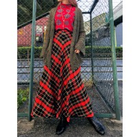 70s Plaid wool maxi skirt | Vintage.City ヴィンテージ 古着